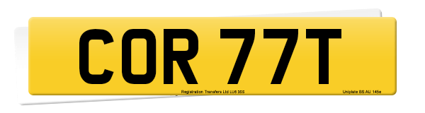 Registration number COR 77T